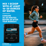 How to consume Electrodose — mix one scoop in 12-16 oz of cold water