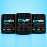 Electrodose Berry Lemonade electrolyte powder, three 30-serving tubs, 90 servings total